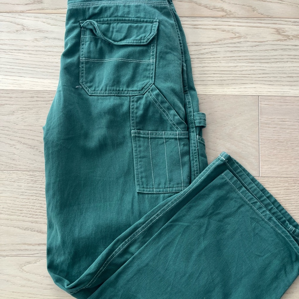 Garage Women's Flare Wide-Leg Jeans in Teal Green